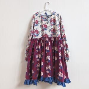Wild Flowers Dress Girls Sz 14 Floral Long Sleeve Boutique